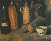 Vincent Van Gogh bottles and white bowl France oil painting artist